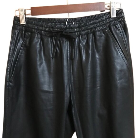 Zara Women's Faux Leather Black Joggers Size Small - Picture 5 of 8